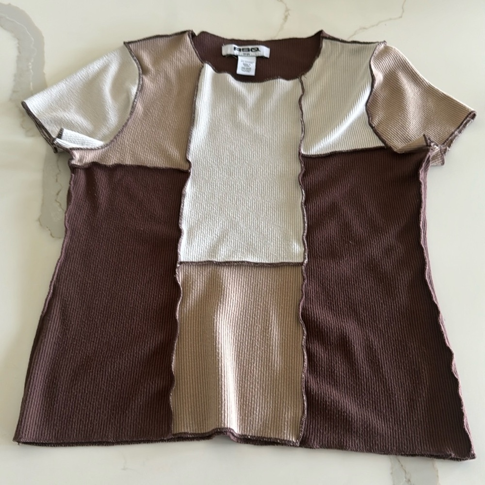 Tilly’s Brown Patchwork Top